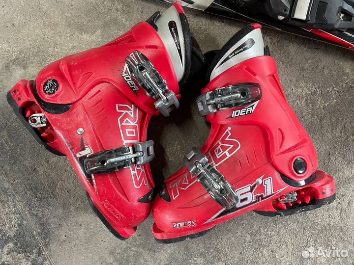 Детские горные лыжи 110 + ботинки комплект elan