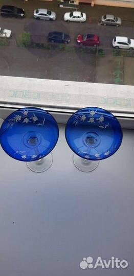 Вазы кобальт довоенные