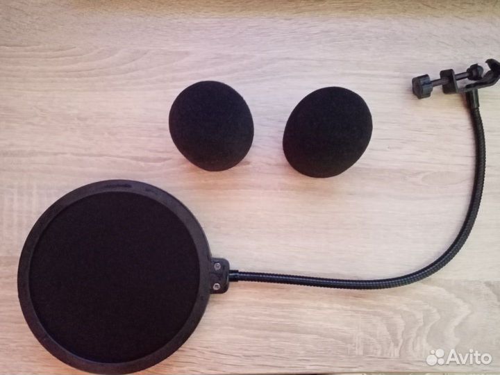 Поп фильтр и ветрозащита для микрофона