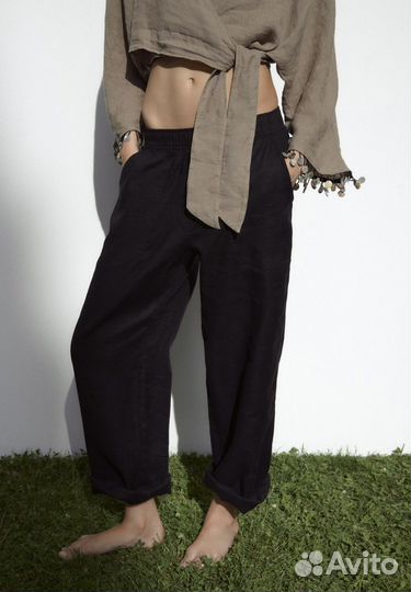 Брюки лен