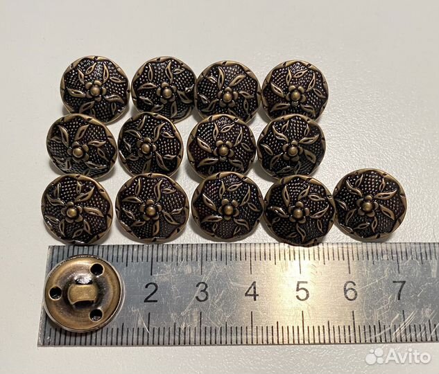 Пуговицы 1,5 см металл