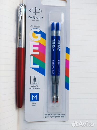 Parker оригинал. Гелевая ручка + стержни