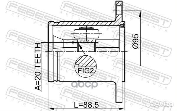 Шрус внутренний перед лев 0111MHU38R Febest