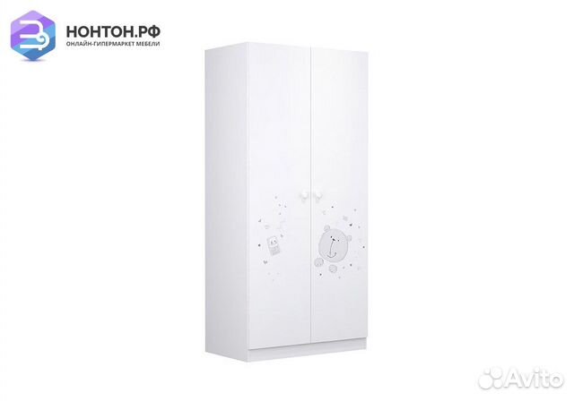 Шкаф двухдверный Polini kids French 1230 Teddy бел