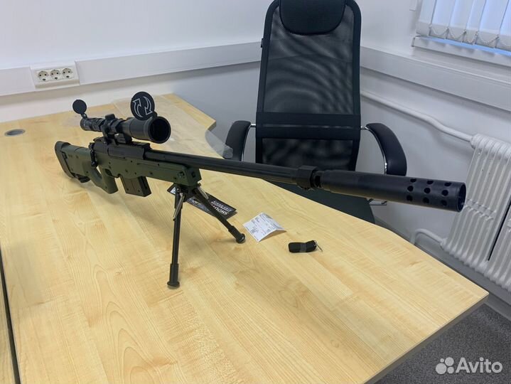 Детская снайперская винтовка авм с прицелом 110см