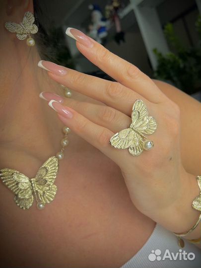 Кольцо dior бабочка (новая коллекция)