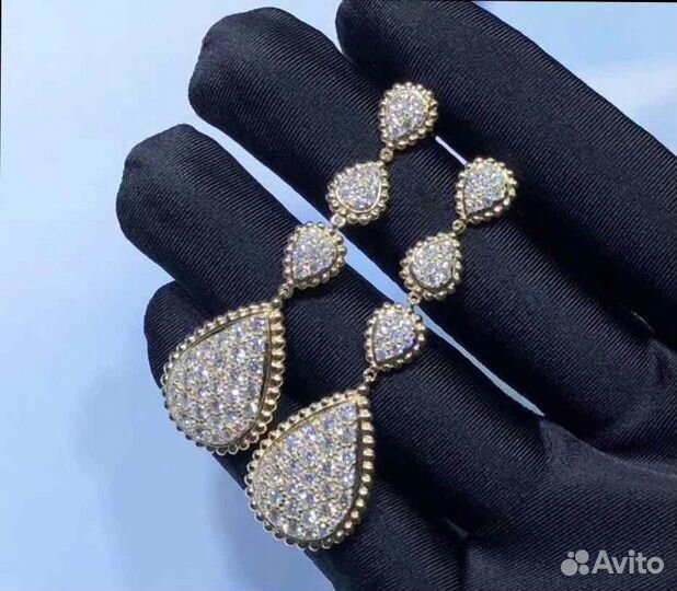 Boucheron Серьги золото, бриллианты 3,28 ct