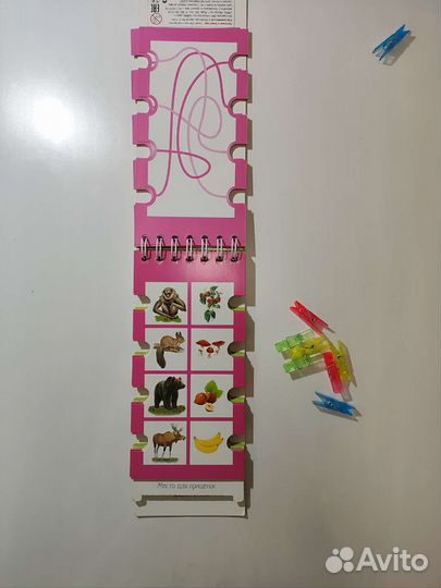 Книга с прищепками. Айрис пресс. Логика моторика