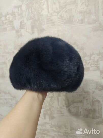 Норковый берет мягкий