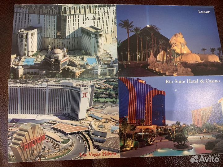 Открытки,почтовые карточки отелей-казино Лас-Вегас