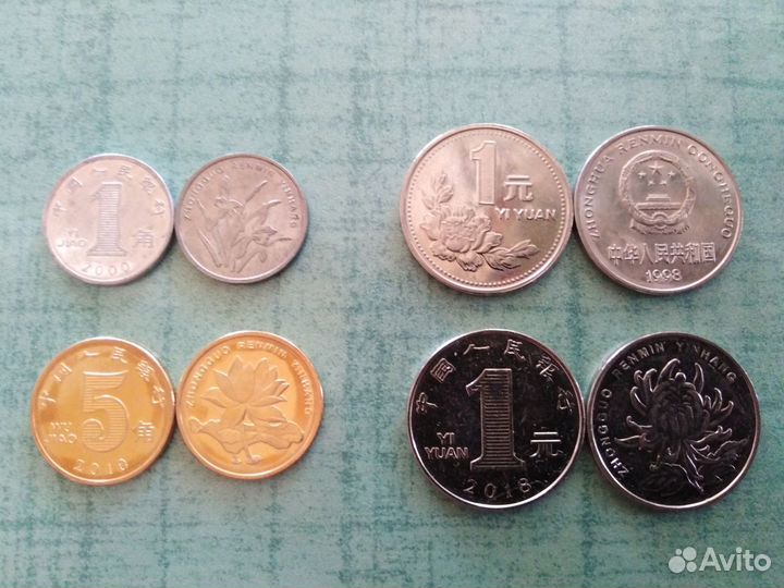 Китай / Регулярные монеты + юб