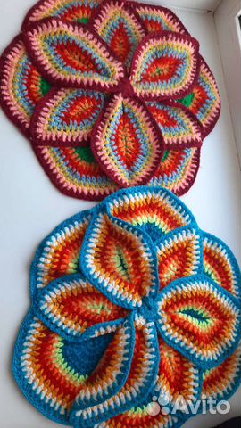 Накидки на сидения, домашние вязаные тапочки 3-е