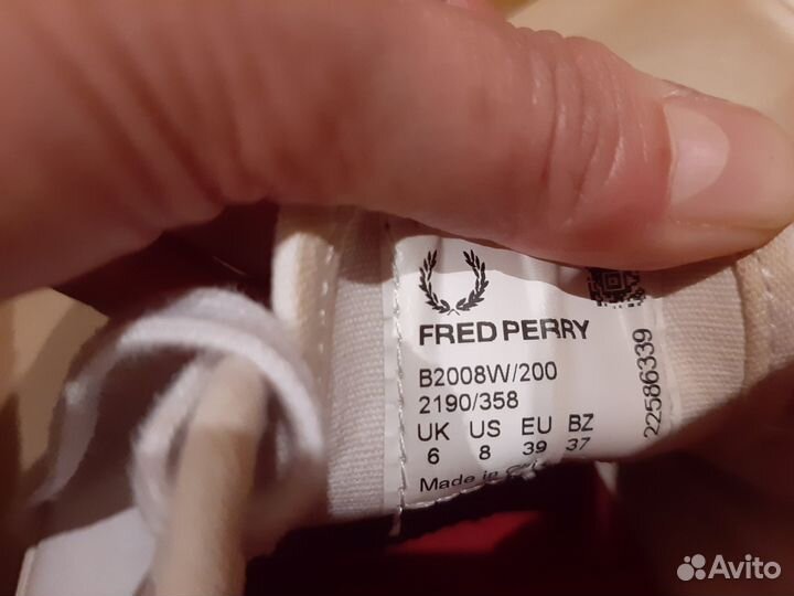 Кеды женские Fred perry, р.38