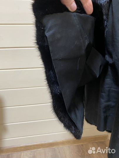 Шуба норковая с капюшоном размер 44-46