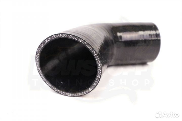 Патрубок силиконовый 67 град 70мм длина 76мм стенка 5мм черный