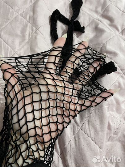 Колготки в крупную сетку