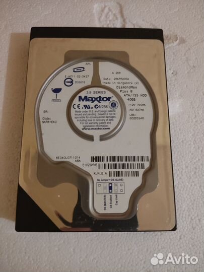Hdd 40gb, ide,проверен