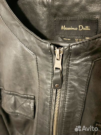 Кожаная куртка Massimo Dutti XS