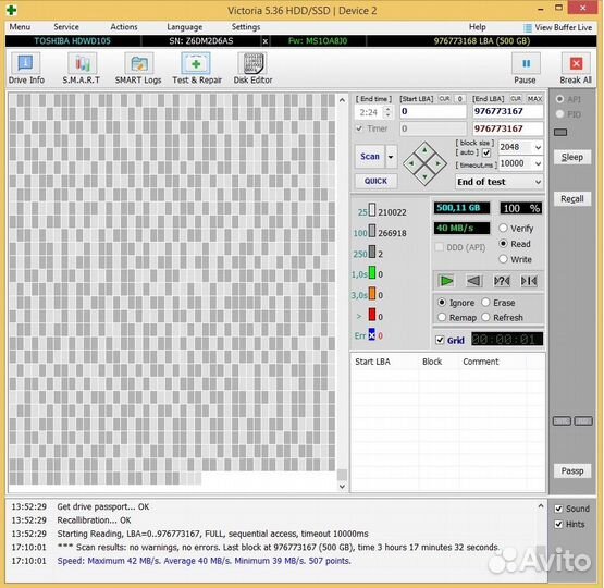 Жесткий диск Toshiba 500 Gb SATA