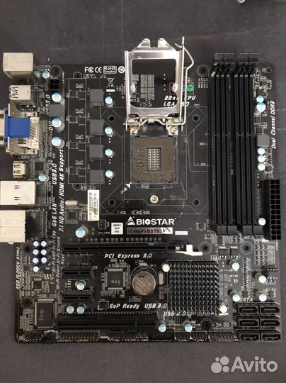 Материнская плата 1150 с кулером и процессором