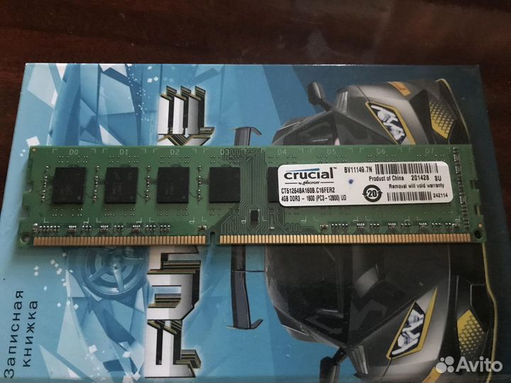 Crucial 4 гб DDR3 1600 мгц dimm CL11