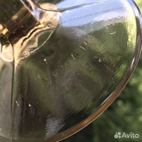 Ваза на ножке, цветное Стекло СССР