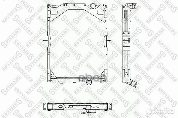 Радиатор системы охлаждения с рамкой пластик/а