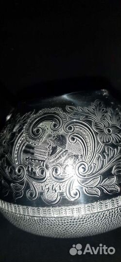 Чайно-кофейный сервиз, хромированный, СССР