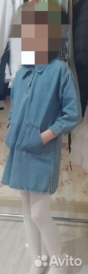 Джинсовое платье на девочку 134