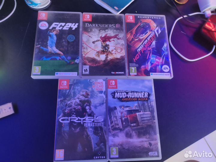 Nintendo switch lite с 5 играми