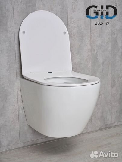 Безободковый подвесной унитаз Gid Tr2198 белый