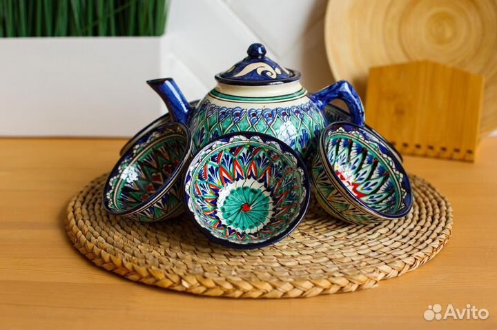 Посуда Риштанская (ручная роспись)