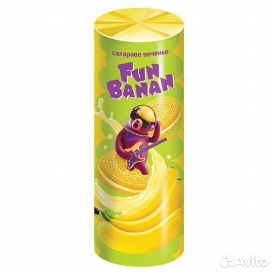 Печенье-сэндвич Fun Banan с банановым вкусом 220 г