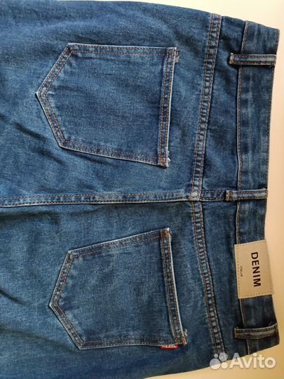 Джинсы Denim синие в отличном состоянии 48