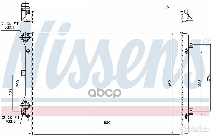 Радиатор охлаждения двигателя 65279A Nissens