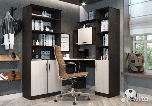 Угловой компьютерный стол пкс-8 со стеллажом