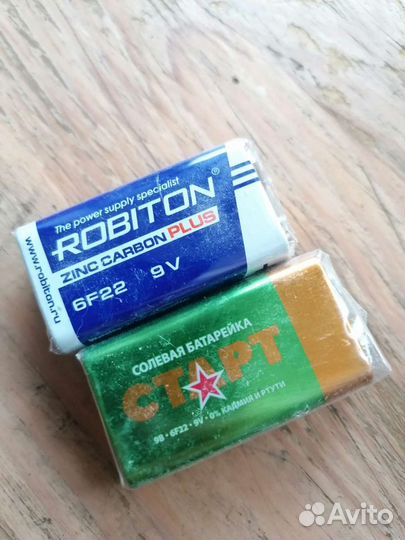 Батарейки 9v Крона