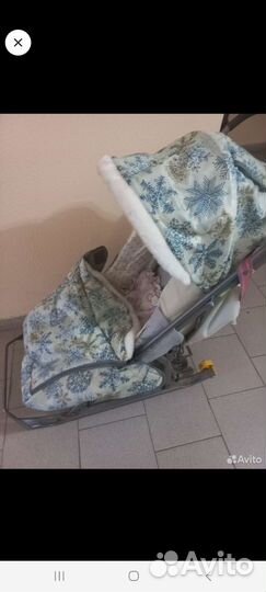 Детские санки коляска ника