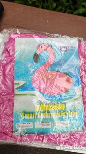 Надувной круг розовый фламинго