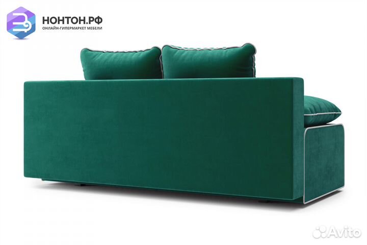 Диван еврокнижка Лестер изумрудный