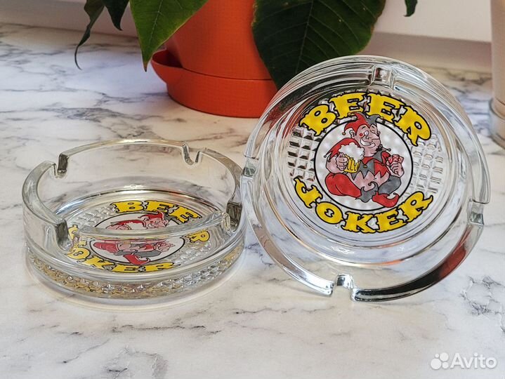 Пепельница стеклянная Joker Beer