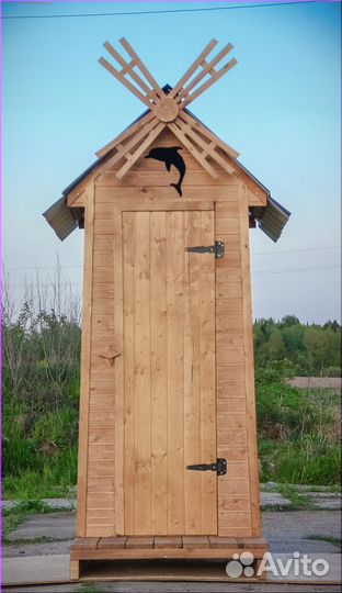Дачный туалет деревянный ACC341