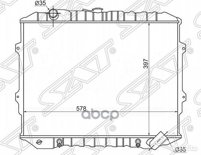 Радиатор Mitsubishi Pajero 81-90 / Montero 82-9