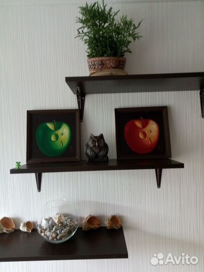 Подвесные полочки на стены для книг, цветов и др