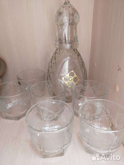 Графин гусь хрустальный