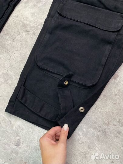 Multipocket Cargo Pants Black Брюки Плотные