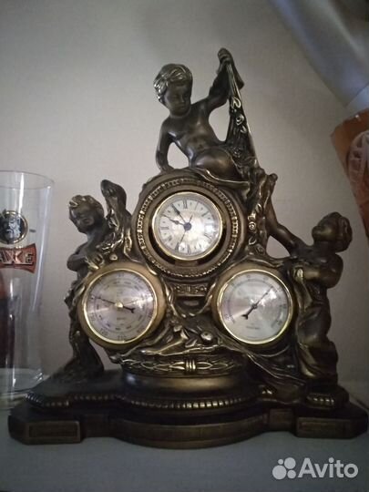 Часы каминные. Бронза