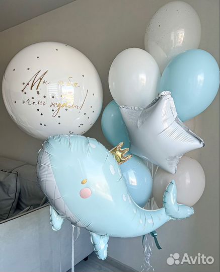 Гелиевые воздушные шары на выписку из роддома