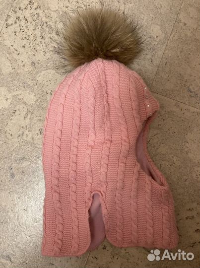 Шапка шлем для девочки 50-52