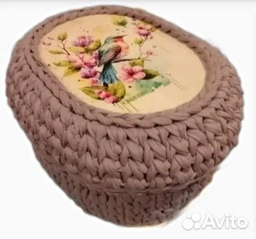 Корзина вязаная